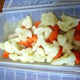 ルクエで作る☆カリフラワーとにんじんの温野菜サラダ